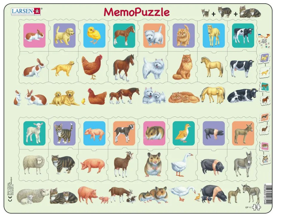 Larsen Rahmenpuzzle - MemoPuzzle 32 Teile Puzzle Larsen-GP11 Larsen Rahmenpuzzle - MemoPuzzle 32 Teile Puzzle Larsen-GP11 von Larsen