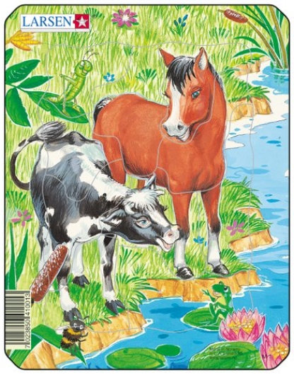 Larsen Rahmenpuzzle - Nette Tiere 10 Teile Puzzle Larsen-M1-2 von Larsen