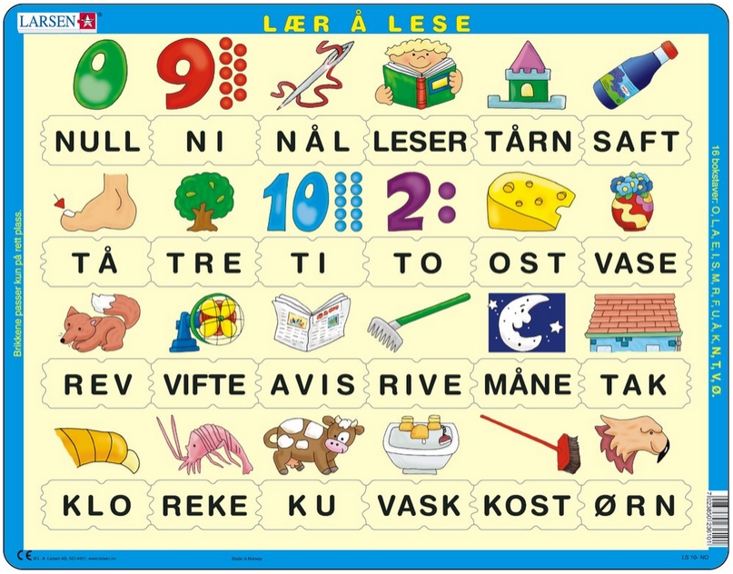 Larsen Rahmenpuzzle - Norwegisch lesen lernen 2 24 Teile Puzzle Larsen-LS10-NO Larsen Rahmenpuzzle - Norwegisch lesen lernen 2 24 Teile Puzzle Larsen-LS10-NO von Larsen