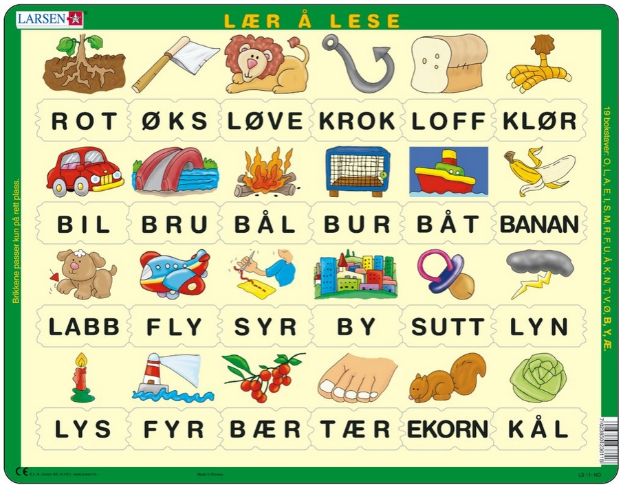 Larsen Rahmenpuzzle - Norwegisch lesen lernen 3 24 Teile Puzzle Larsen-LS11 Larsen Rahmenpuzzle - Norwegisch lesen lernen 3 24 Teile Puzzle Larsen-LS11 von Larsen