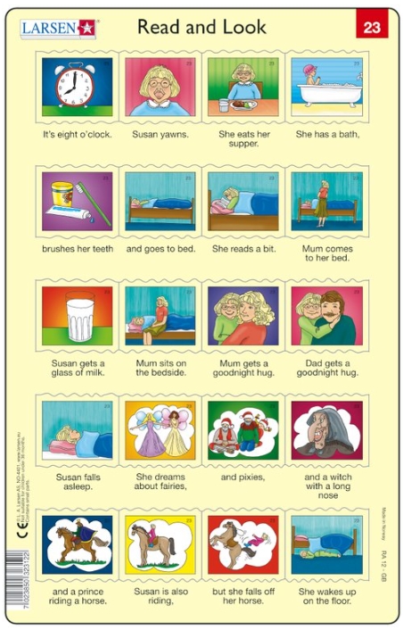 Larsen Rahmenpuzzle - Read and Look 23-24 (auf Englisch) 20 Teile Puzzle Larsen-RA12-EN-23-24 von Larsen