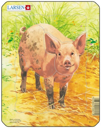 Larsen Rahmenpuzzle - Schwein 5 Teile Puzzle Larsen-V1-4 Larsen Rahmenpuzzle - Schwein 5 Teile Puzzle Larsen-V1-4 von Larsen