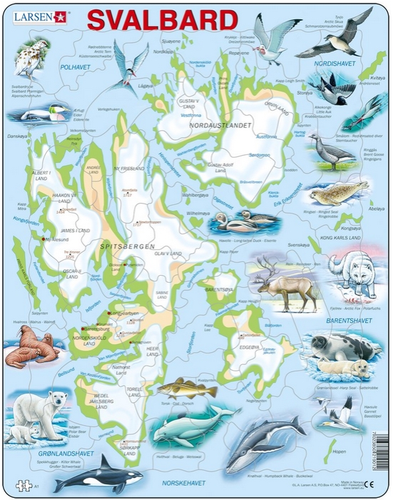 Larsen Rahmenpuzzle - Svalbard, Norwegen 61 Teile Puzzle Larsen-A1-NO Larsen Rahmenpuzzle - Svalbard, Norwegen 61 Teile Puzzle Larsen-A1-NO von Larsen
