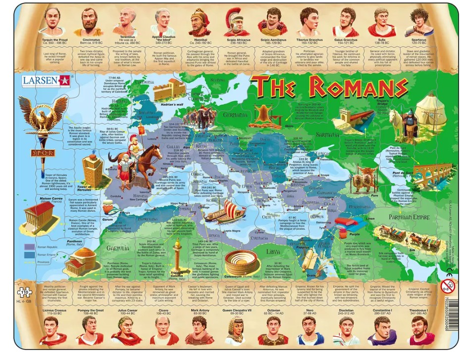 Larsen Rahmenpuzzle - The Romans 110 Teile Puzzle Larsen-HL4-GB Larsen Rahmenpuzzle - The Romans 110 Teile Puzzle Larsen-HL4-GB von Larsen