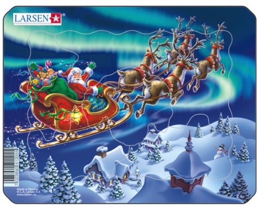 Larsen Rahmenpuzzle - Weihnachtsmann im Nordlicht 6 Teile Puzzle Larsen-Z5 Larsen Rahmenpuzzle - Weihnachtsmann im Nordlicht 6 Teile Puzzle Larsen-Z5 von Larsen