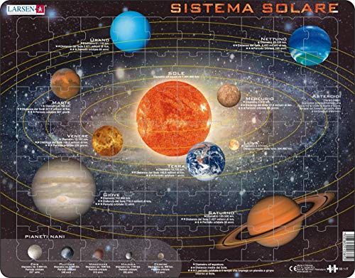 Larsen SS1 Sonnensystem, Italienisch Ausgabe, Rahmenpuzzle mit 70 Teilen von Larsen