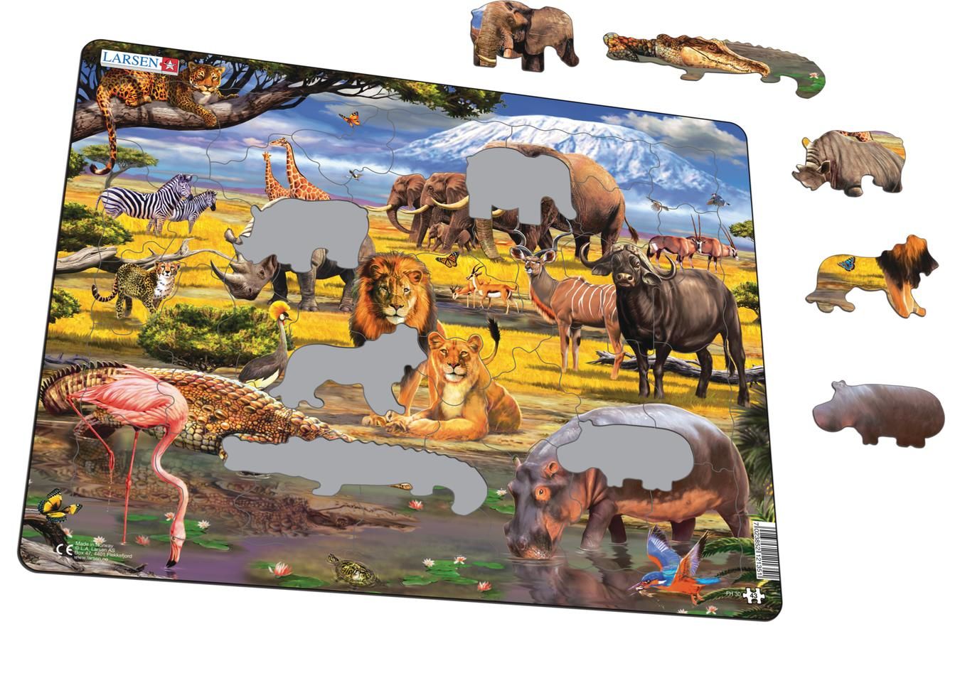 Larsen Savanne Rahmenpuzzle 43 Teile Larsen Savanne Rahmenpuzzle 43 Teile von Larsen
