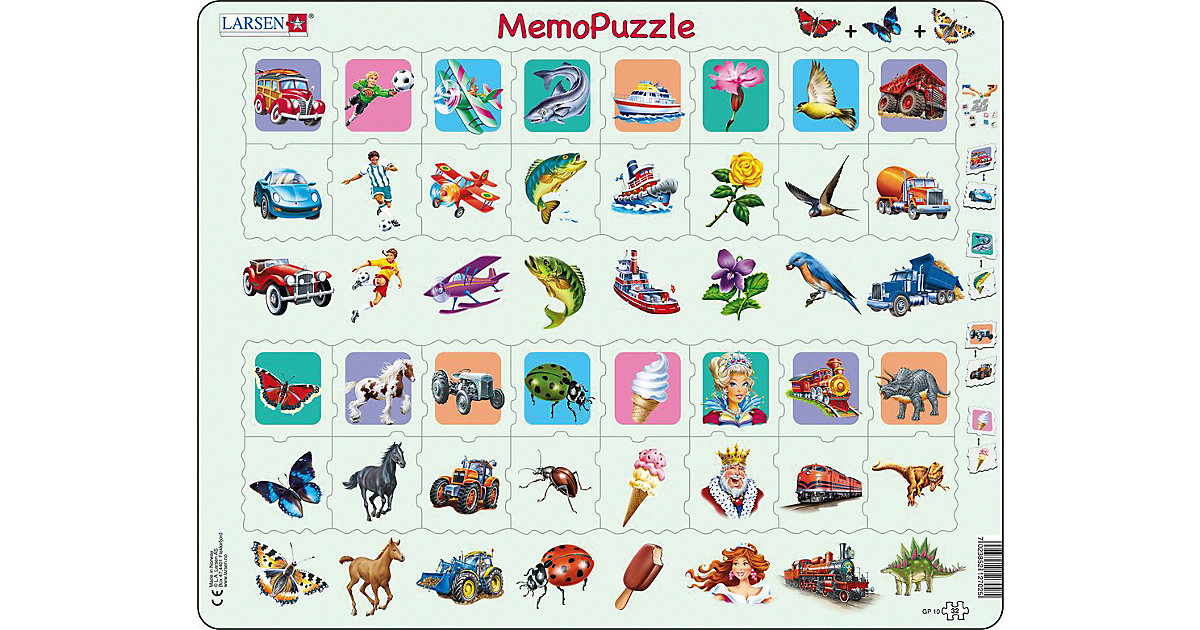 Lernpuzzle Memo-Puzzle Ähnlichkeiten, 32 Teile, 36,5 x 28,5 cm Lernpuzzle Memo-Puzzle Ähnlichkeiten, 32 Teile, 36,5 x 28,5 cm von Larsen
