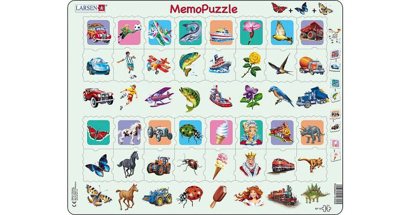 Lernpuzzle Memo-Puzzle Ähnlichkeiten, 32 Teile, 36,5 x 28,5 cm von Larsen