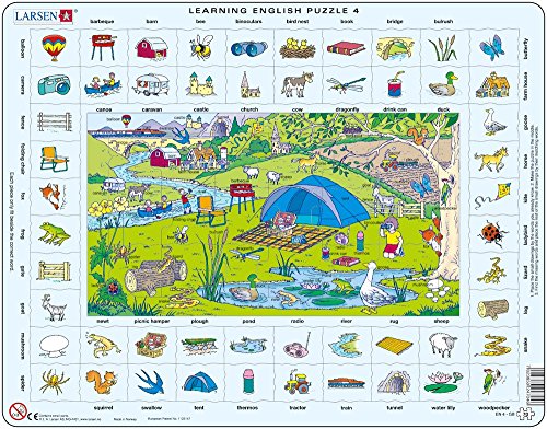 Puzzle 70 Teile - Rahmenpuzzle - Learning English 4: Im Urlaub von Larsen