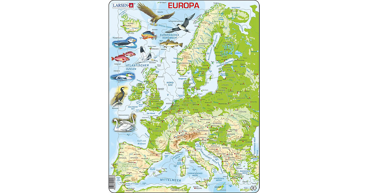 Puzzle - Europa (physisch) von Larsen