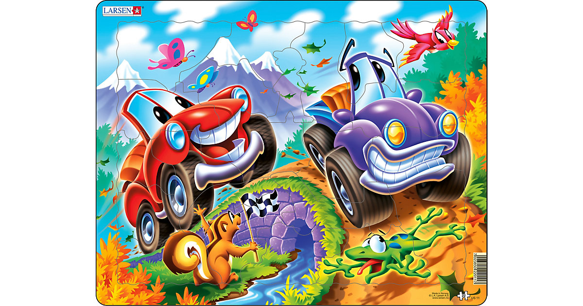 Rahmen-Puzzle, 22 Teile, 36x28 cm, Autos Rahmen-Puzzle, 22 Teile, 36x28 cm, Autos von Larsen