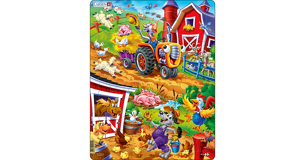 Rahmen-Puzzle, 22 Teile, 36x28 cm, Bauernhof Rahmen-Puzzle, 22 Teile, 36x28 cm, Bauernhof von Larsen
