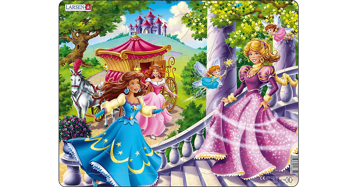 Rahmen-Puzzle, 24 Teile, 36x28 cm, Prinzessinnen Rahmen-Puzzle, 24 Teile, 36x28 cm, Prinzessinnen von Larsen