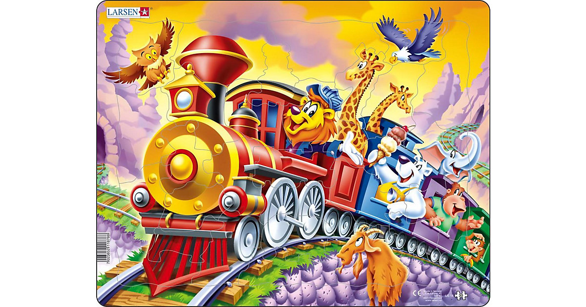 Rahmen-Puzzle, 30 Teile, 36x28 cm, Tier-Zug Rahmen-Puzzle, 30 Teile, 36x28 cm, Tier-Zug von Larsen