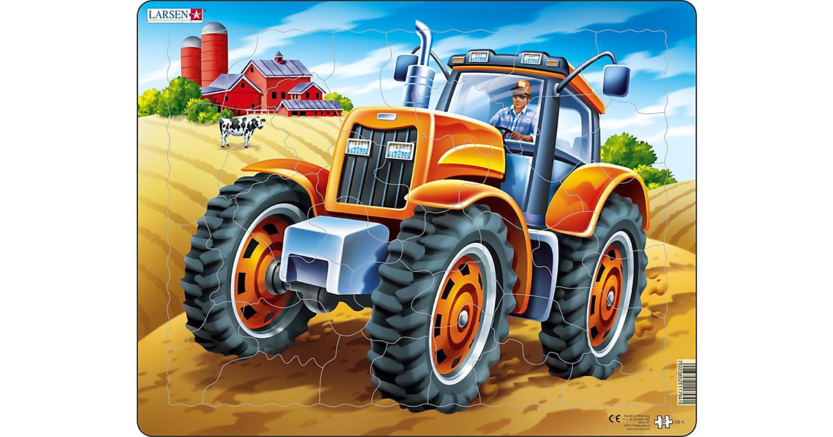 Rahmen-Puzzle, 37 Teile, 36x28 cm, Traktor von Larsen