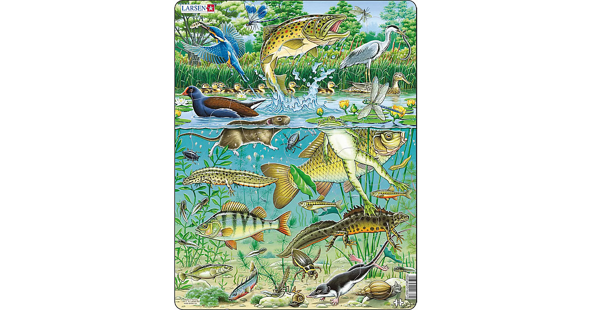 Rahmen-Puzzle, 50 Teile, 36x28 cm, Teich Rahmen-Puzzle, 50 Teile, 36x28 cm, Teich von Larsen