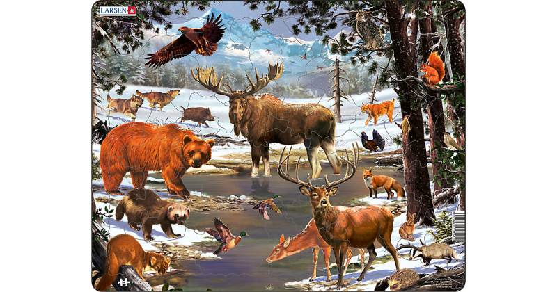 Rahmen-Puzzle, 54 Teile, 36x28 cm, Nordwald von Larsen
