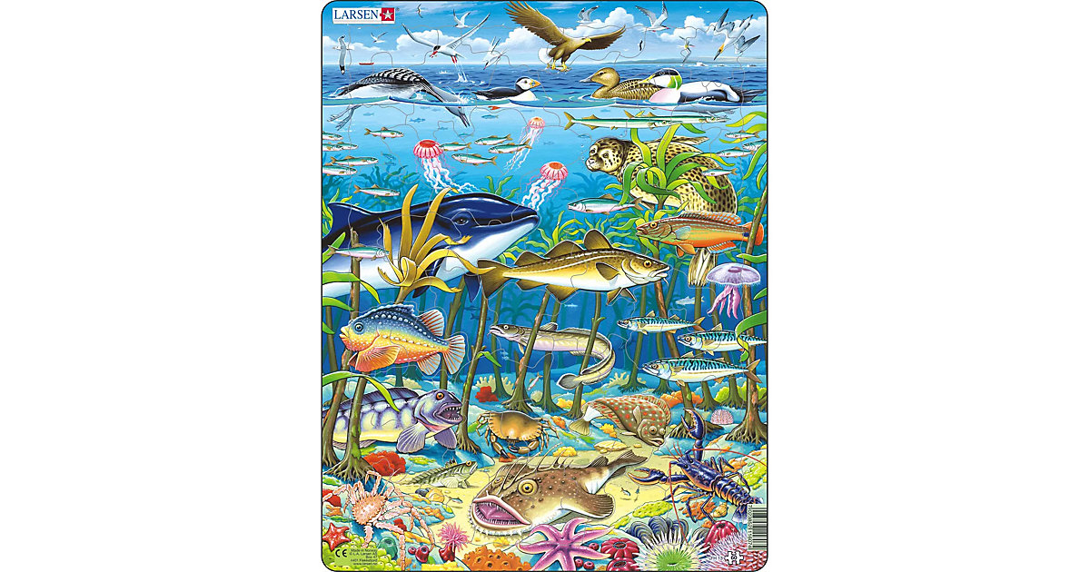 Rahmen-Puzzle, 60 Teile, 36x28 cm, Meeresleben Rahmen-Puzzle, 60 Teile, 36x28 cm, Meeresleben von Larsen