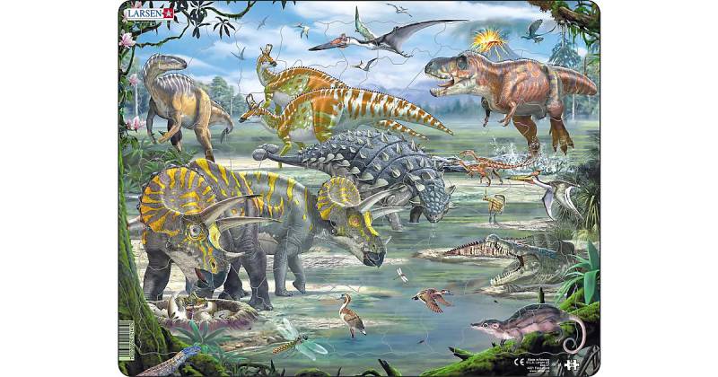 Rahmen-Puzzle, 65 Teile, 36x28 cm, Dinosaurier von Larsen