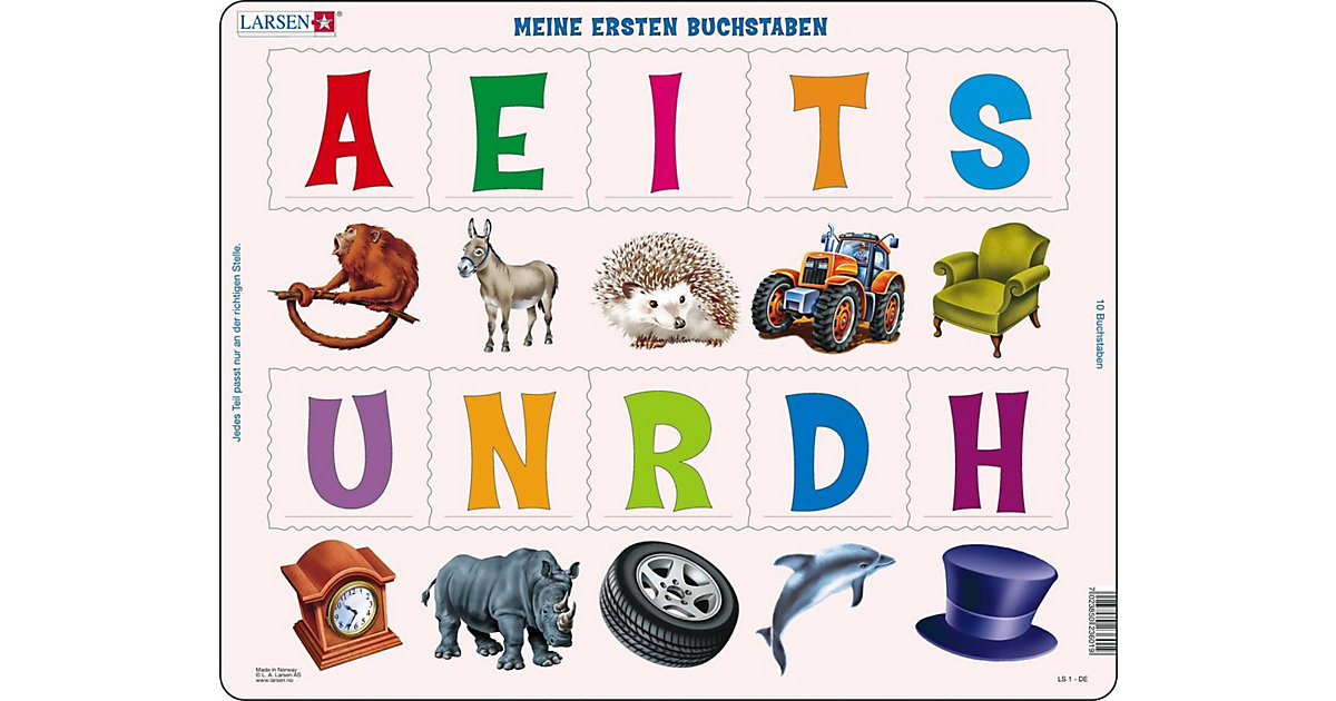 Rahmenpuzzle 10 Teile Meine ersten Buchstaben von Larsen