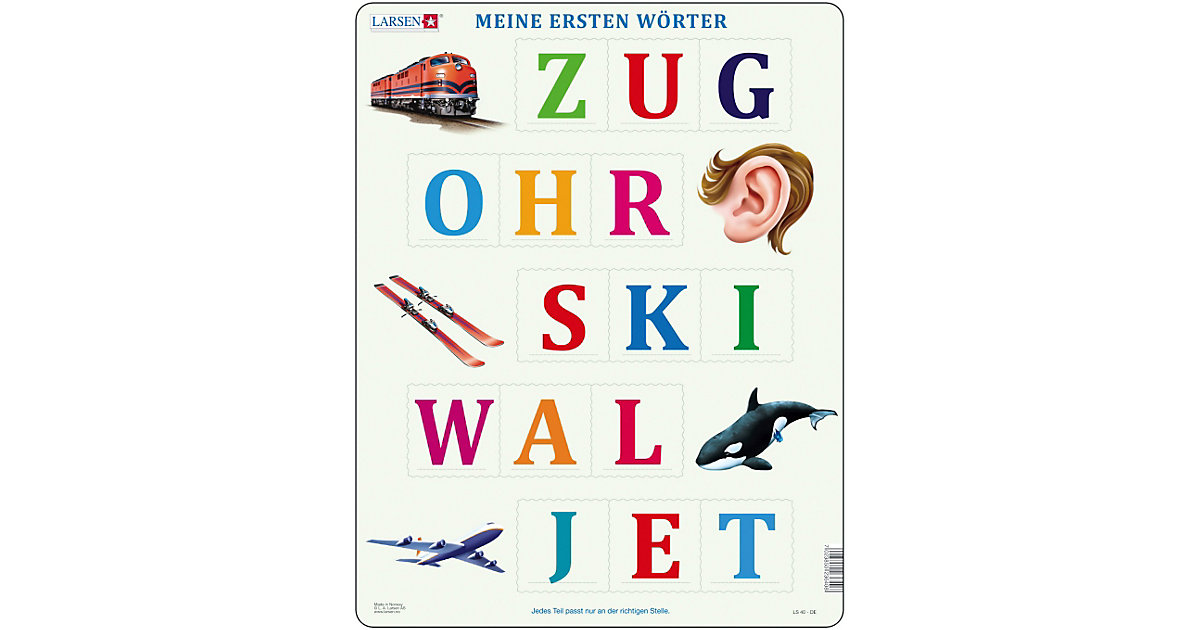 Rahmenpuzzle 15 Teile Meine ersten Wörter von Larsen