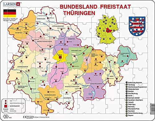 Thüringen (politisch) - Puzzle 70 Teile von Larsen
