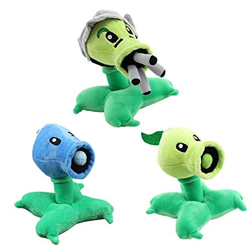 Laruokivi 3 stücke Erbsen & Eis Erbsen & Gatling Pea Shooter Plüsch Spielzeug Set Pflanzen Obst Weiche Gefüllte Puppe Geschenk von Laruokivi