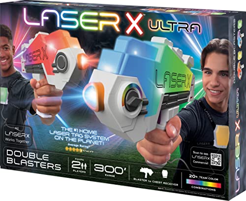 Laser X Revolution Ultra Double Blasters, Laser Tag Gaming Set, 2 Spieler, Verwendet KEINEN echten Laser Laser X Revolution Ultra Double Blasters, Laser Tag Gaming Set, 2 Spieler, Verwendet KEINEN echten Laser von Laser X