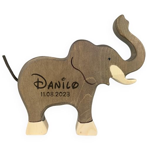 Holztiger Elefant personalisiert mit Wunschgravur Name Text Baby Kind Geschenk Geburt Taufe Geburtstag Holzspielzeug Holztier Kinderzimmer Holztiger Elefant personalisiert mit Wunschgravur Name Text Baby Kind Geschenk Geburt Taufe Geburtstag Holzspielzeug Holztier Kinderzimmer von Lasernauten
