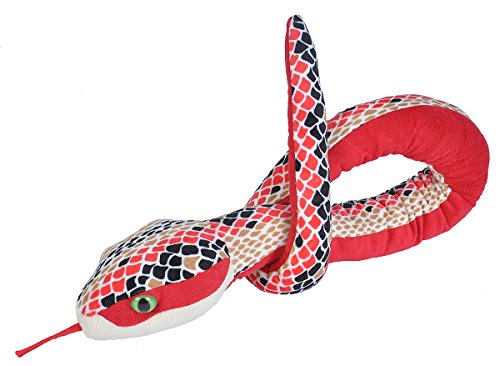 Lashuma Kuscheltier Schlange 137 cm, Plüschtier Snakesss Schwarz Rot Silber, XXL Schmusefreund, Weiche Plüschschlange von Lashuma