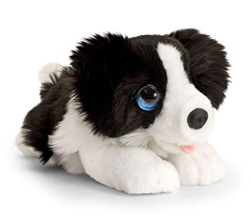 Lashuma Plüschtier Hund Border Collie, Keel Toys Kuscheltier Schwarz - Weiß 25 cm von Lashuma