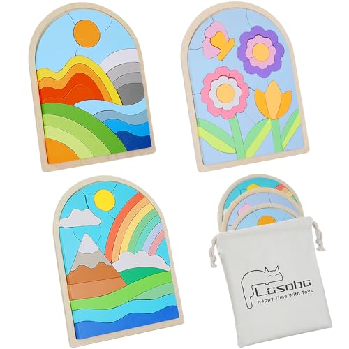 Lasoba Kinder-Puzzles im Alter von 3–5 Jahren, Holzpuzzles für Kleinkinder 3–5 Jahre, Farbform-Puzzles für Kinder im Alter von 4–6 Jahren, Montessori-Spielzeug für 3 Jahre, tolles Geschenk für Kinder Lasoba Kinder-Puzzles im Alter von 3–5 Jahren, Holzpuzzles für Kleinkinder 3–5 Jahre, Farbform-Puzzles für Kinder im Alter von 4–6 Jahren, Montessori-Spielzeug für 3 Jahre, tolles Geschenk für Kinder von Lasoba