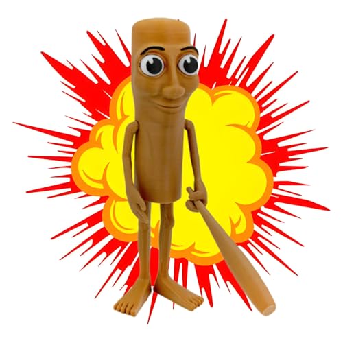Laspi Tung Tung Tung Sahur Sammelfigur, Tralalero Tralala 3D-gedrucktes Fidget-Spielzeug, Lustige Schreibtischdeko, Originelles Geschenk für Sammler und Dekofans (Tung Tung Tung Sahur) von Laspi