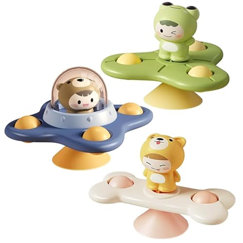 3pcs Spinnerspielzeug für Babys 3 Monate+, lustige Cartoontiere Baby Spinner mit Saugnäpfeln, sicheres wasserdichtes frühes Bildungsbaby Spinner Spielzeug 3pcs Spinnerspielzeug für Babys 3 Monate+, lustige Cartoontiere Baby Spinner mit Saugnäpfeln, sicheres wasserdichtes frühes Bildungsbaby Spinner Spielzeug von Latebebebe