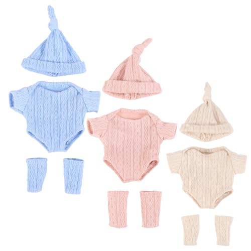 Babypuppenkleidung für 7, 9 -Zoll -Puppe 3 Set Weiche Babykleidung 3 Farben Hautfreundliche Wiederverwendbare Outfits für Neugeborene Mädchen Jungen Babypuppenkleidung für 7, 9 -Zoll -Puppe 3 Set Weiche Babykleidung 3 Farben Hautfreundliche Wiederverwendbare Outfits für Neugeborene Mädchen Jungen von Latebebebe