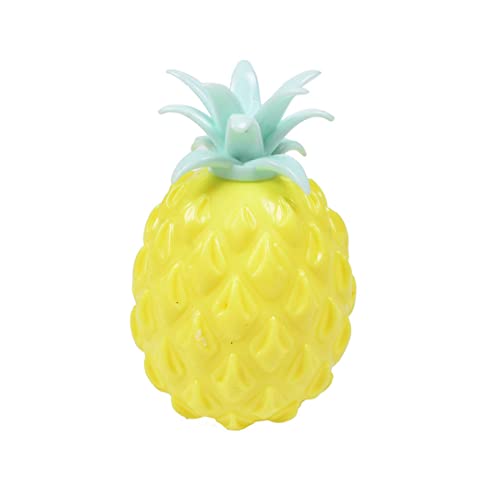 Dekompression Fruchtspielzeug Squeeze Vent Ball Ananas-Form Handgelenks-Squeeze-Spielzeug für Kinder Erwachsene Stressabbau, zufällige Farbe von Latebebebe