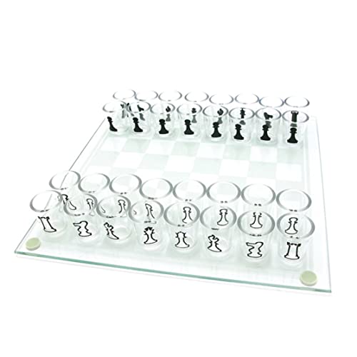 Glasschach -Set mit 32pcs Acrylbecher Schach- und Weinbecherspiel -Schuss -Trinkglas -Set für Erwachsene Glasschach -Set mit 32pcs Acrylbecher Schach- und Weinbecherspiel -Schuss -Trinkglas -Set für Erwachsene von Latebebebe