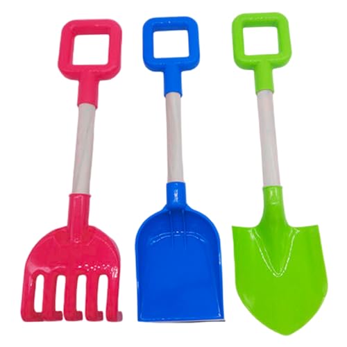Latebebebe 3pcs Strandschaufel, ABS-Plastikkinderschaufeln Schaufel Rake mit Holzgriff, Multifunktions-Sandbox-Werkzeuge zum Bauen, Skulpturen oder Graben von Kindern Latebebebe 3pcs Strandschaufel, ABS-Plastikkinderschaufeln Schaufel Rake mit Holzgriff, Multifunktions-Sandbox-Werkzeuge zum Bauen, Skulpturen oder Graben von Kindern von Latebebebe