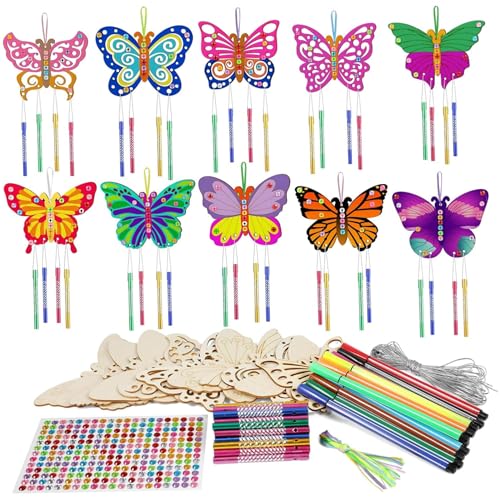 Latebebebe DIY Wind Chime Kit, hölzerne Schmetterling Wind Clohl Latebebebe DIY Wind Chime Kit, hölzerne Schmetterling Wind Clohl von Latebebebe