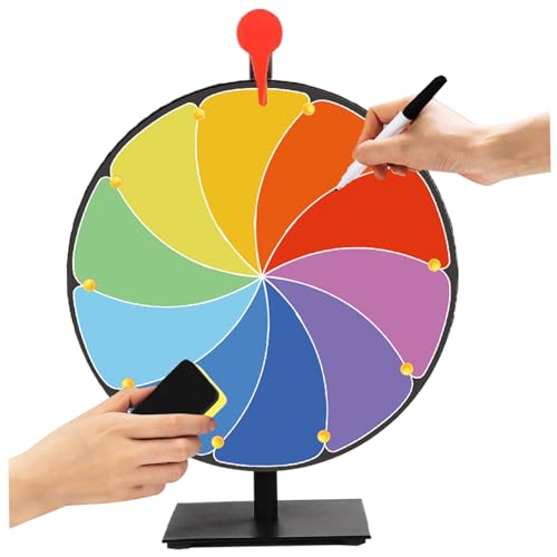 Latebebebe Preisträger, 12 Zoll 10 Slots Farbprei Wheel -Spinner mit Stand, wiederverwendbar von Latebebebe
