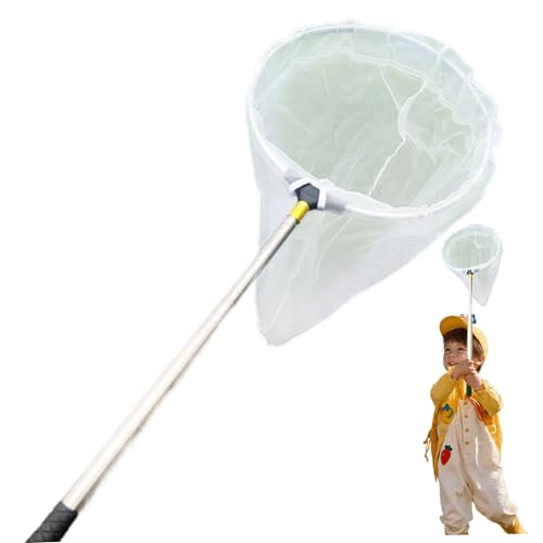 Latebebebe Schmetterlingsnetz für Kinder 11 Dia..Schmetterlingsnetz mit 16-59 einstellbarem Stangenfeinnetz Mehrzweckfänger für Fisch, Vogel von Latebebebe