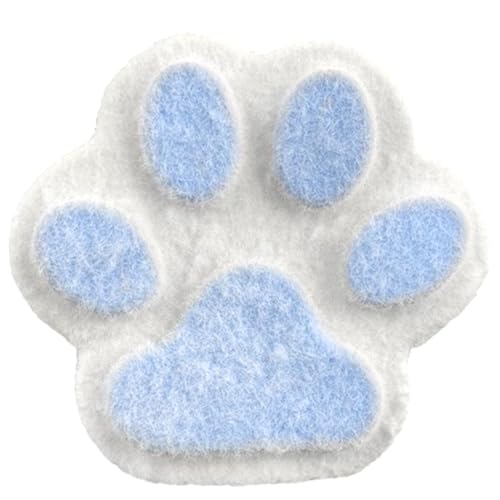Stress Ball süße Katzenpfote 5, 9 in blau -weißer großer Squeeze Ball Weiche Safe Silikon Stressbekämpfung Sensorische Kugeln mit ströme Oberflächenzappelly -Squeeze -Spielzeug für Erwachsene Kinder von Latebebebe