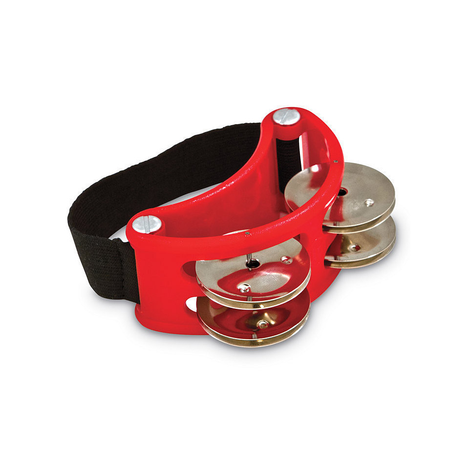 Latin Percussion Foot Tambourin Red LP188 Steel Jingles Tambourin von Latin Percussion