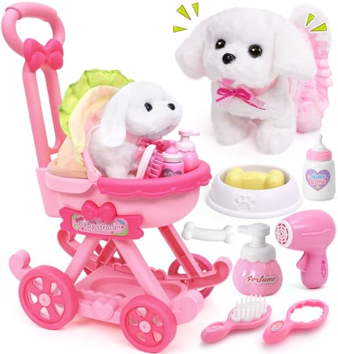 Hund Spielzeug Kinder Elektrischer Plüsch Hund mit Leine der Läuft und Bellt Kinderwagen Interaktives Haustier Hund Kuscheltier Spielzeug Geschenk für Kleinkinder Mädchen Junge ab 2 3 4 5 6 Jahre Hund Spielzeug Kinder Elektrischer Plüsch Hund mit Leine der Läuft und Bellt Kinderwagen Interaktives Haustier Hund Kuscheltier Spielzeug Geschenk für Kleinkinder Mädchen Junge ab 2 3 4 5 6 Jahre von Latocos