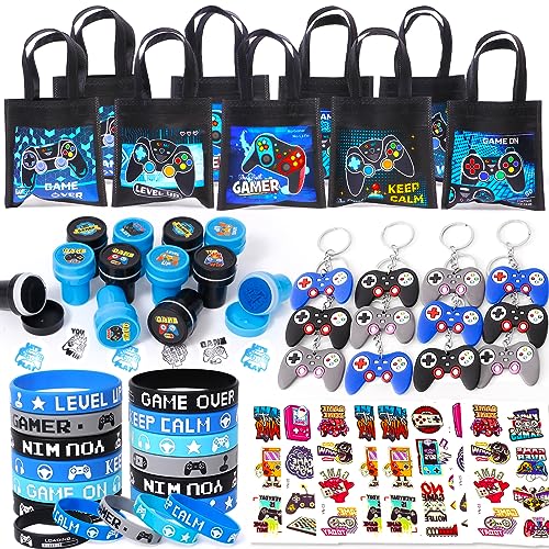 Latocos 60 Videospiel Party Mitgebsel Jungen Kindergeburstag Geschenk Tasche Videospiel Controller Schlüsselanhänger Silikonarmbänder Tattoo Stempel Video Gamer Spiel Gastgeschenke für Kinder Jungen Latocos 60 Videospiel Party Mitgebsel Jungen Kindergeburstag Geschenk Tasche Videospiel Controller Schlüsselanhänger Silikonarmbänder Tattoo Stempel Video Gamer Spiel Gastgeschenke für Kinder Jungen von Latocos