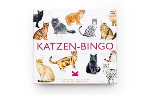 Laurence King Katzen Bingo, Bunt, Weiß, One-Size von Laurence King