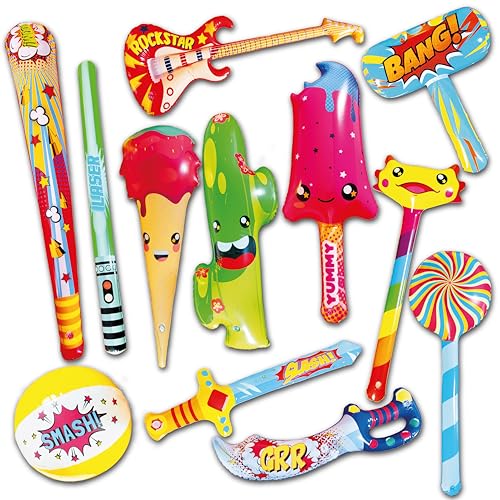 Lavatelli - Set mit 12 Stück aufblasbar, Mitgebsel für Kindergeburtstag, Verschiedene Formen von 40 bis 100 cm, Spiele, Gadgets, Gastgeschenke und Geschenkideen für Jungen und Mädchen Lavatelli - Set mit 12 Stück aufblasbar, Mitgebsel für Kindergeburtstag, Verschiedene Formen von 40 bis 100 cm, Spiele, Gadgets, Gastgeschenke und Geschenkideen für Jungen und Mädchen von Lavatelli