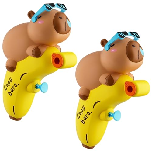 2pcs Wasserpistole für Kinder - Capybara Form Erwachsener Sommer Super Wasser Soaker Waffen Spielzeug für Jungen Mädchen Kleinkind, kleine Wasserwaffe für Schwimmbad Beach Yard Outdoor 2pcs Wasserpistole für Kinder - Capybara Form Erwachsener Sommer Super Wasser Soaker Waffen Spielzeug für Jungen Mädchen Kleinkind, kleine Wasserwaffe für Schwimmbad Beach Yard Outdoor von Lawnrden