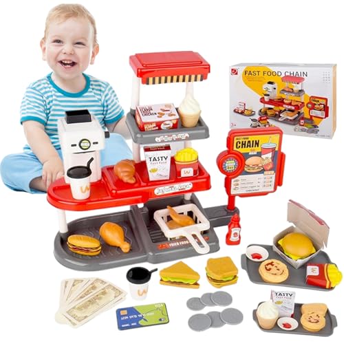 71pcs/Set Kids Kitchen -Spielset Battery Battery Kitchen Toy Sets mit Sounds Artifical Play Food Sets mit Wasserspender & Registrierkasse, gefälschter Hamburger, Spielen Sie Essen für Kinder 71pcs/Set Kids Kitchen -Spielset Battery Battery Kitchen Toy Sets mit Sounds Artifical Play Food Sets mit Wasserspender & Registrierkasse, gefälschter Hamburger, Spielen Sie Essen für Kinder von Lawnrden